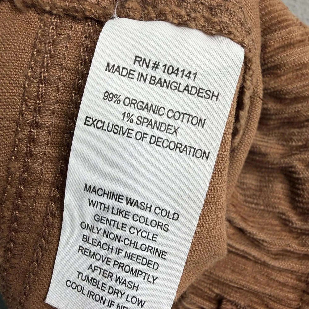 Alpine Design Pants Womens Medium Brown AD Hiking Corduroy Drawstring Outdoor
